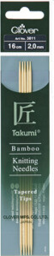 Takumi Strikkepinner Bambus 16cm 2,00mm