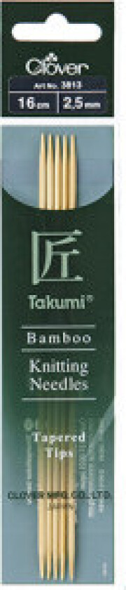 Takumi Strikkepinner Bambus 16cm 2,50mm