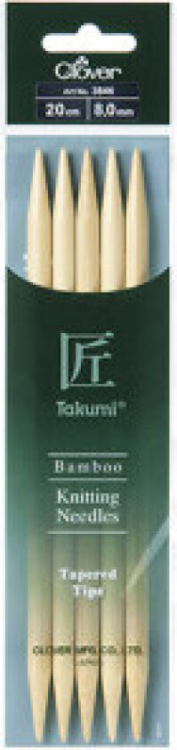Takumi Strømpepinner Bambus 20cm 8.00mm