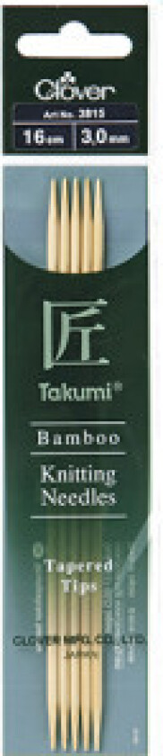 Takumi Strikkepinner Bambus 16cm 3,00mm
