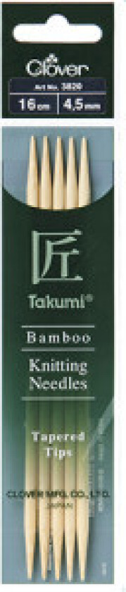 Takumi Strikkepinner Bambus 16cm 4,50mm