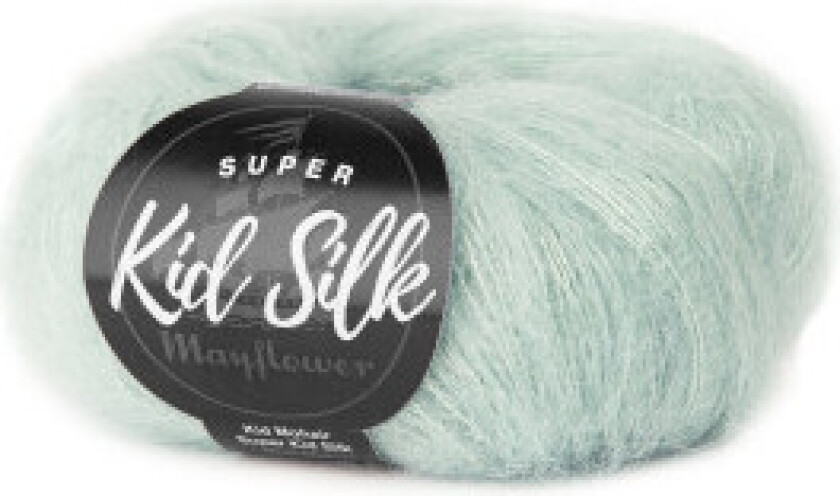 Super Kid Silk Garn Unicolor 66 Grå Tåke