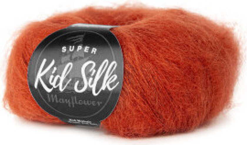 Super Kid Silk Garn Unicolor 59 Rød Oker