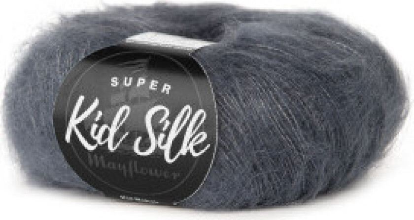 Super Kid Silk Garn Unicolor 72 Meteor Grå