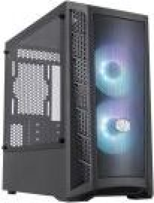 MasterBox MB311L ARGB - Tower - mikro ATX - sidepanel med vindu (herdet glass) - ingen strømforsyning (ATX) - svart - USB/lyd