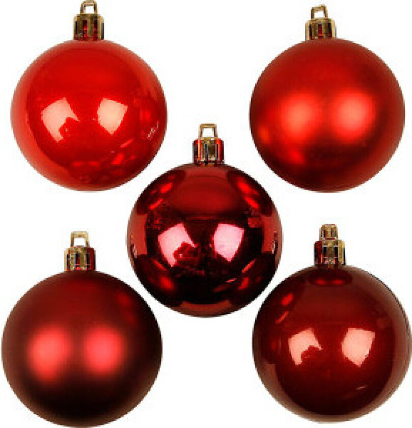 Julekule, rød harmoni, dia. 6 cm, 20 stk./ 1 pk.