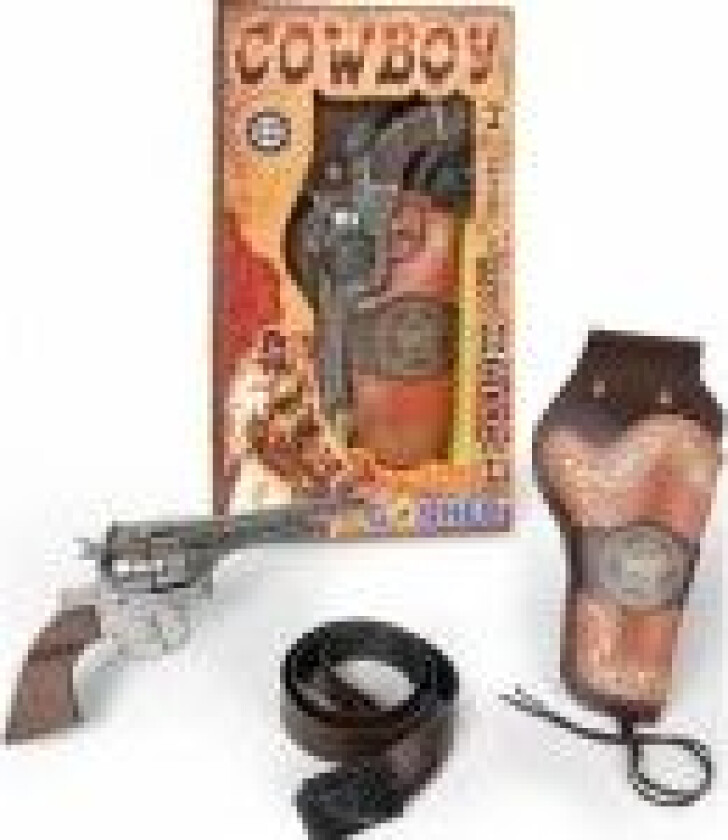 Bilde av Pulio Metal cowboy revolver med hylster og belte 149/0 Gonher