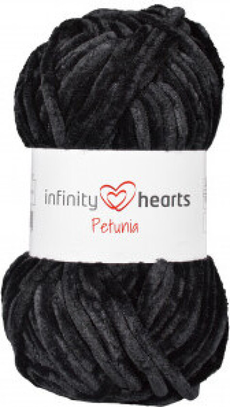 Evighetshjerter Petunia Garn 22 Svart