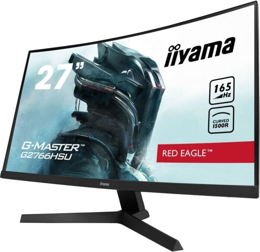 27" iiyama G-MASTER Red Eagle - 1920x1080 - 165Hz - VA - Curved - 1 ms - Skjerm