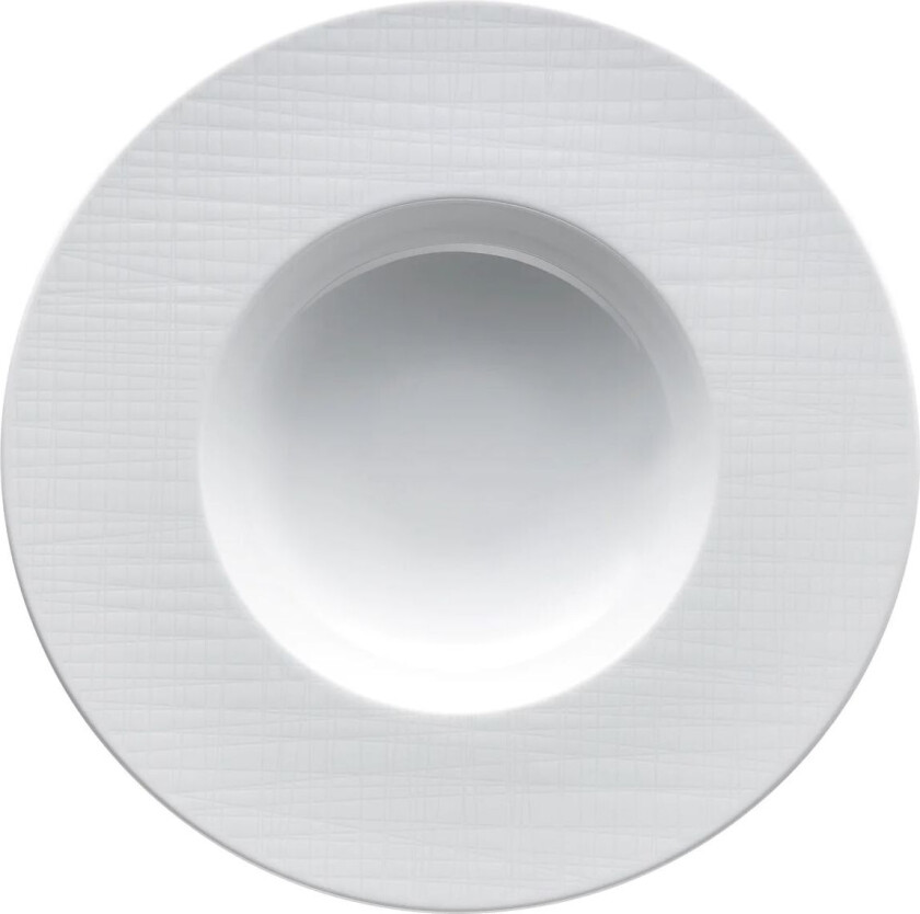 Mesh Rim dyp tallerken 28 cm Hvit