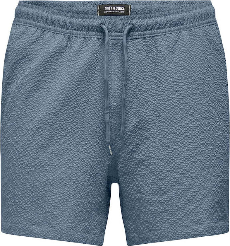 Ted Badeshorts Life Seersucker - Flint Stone - M