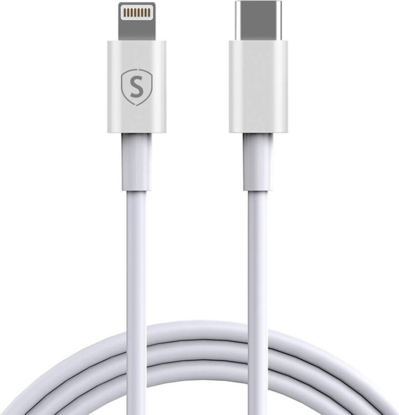 SiGN USB-C til Lightning-kabel 2.1A, 2m - Hvit