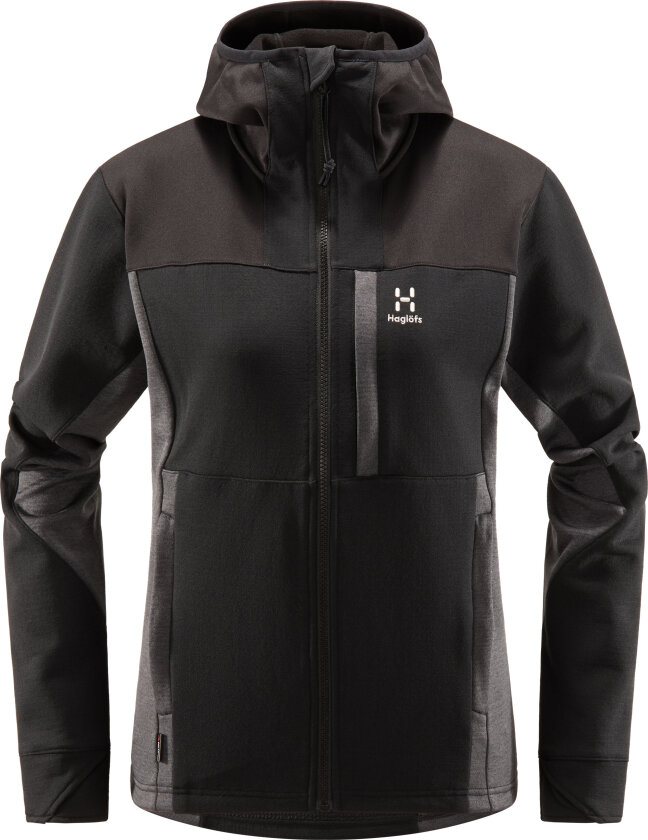 Women's Vassi Mid Hood M, True Black/Magnetite