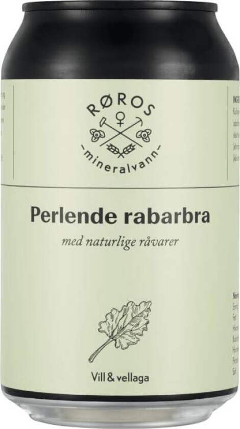 Rabarbradrikk Perlende 0,33l boks