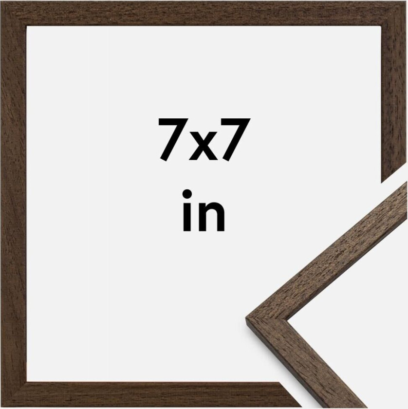 Ramme Edsbyn Akrylglass Valnøtt 7x7 Inches (17,78x17,78 Cm)