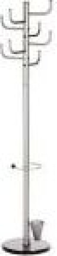 Stumtjener 2802 Garderobenständer Antallet af kroge: 8 (Ø x H) 40 cm x 172 cm Metal (pulverbelagt) Sølv 1 stk