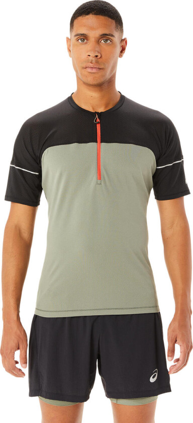 Asics Men's Fujitrail Top XS, Lichen Green/Performance Black