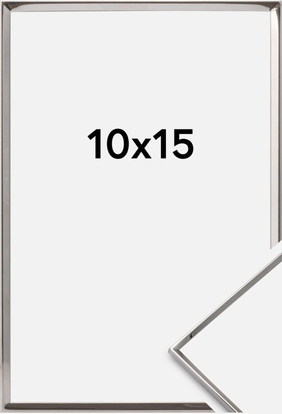 Ramme Slät Metall Sølv 10x15 Cm