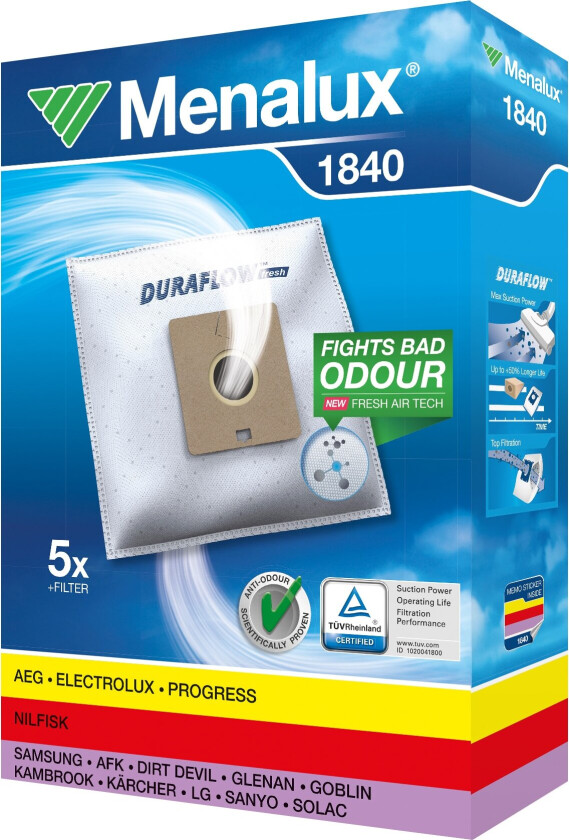 Duraflow 1840 - Støvsugerpose - for støvsuger - for Nilfisk Compact C110.3-5 PC X-tra, C120.3-6, C210, C218, C220, C230