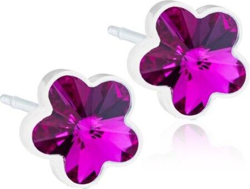 Medical Plastic  Flower 6mm Fuchsia