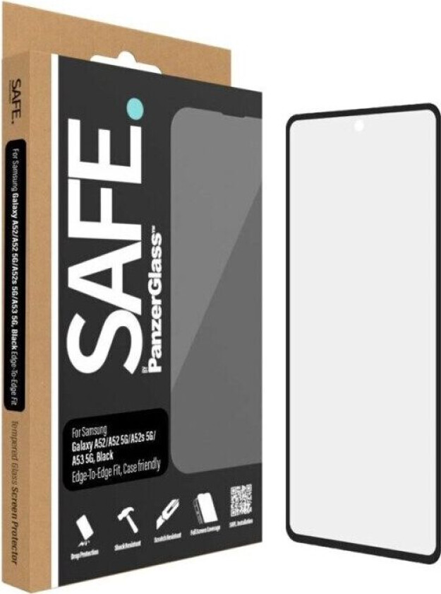 Samsung Galaxy A53 5G / A52s 5G / A52 (4G / 5G) Ultra-Wide Fit Beskyttelsesglass - Case Friendly - Gold Strength - Gjennomsiktig