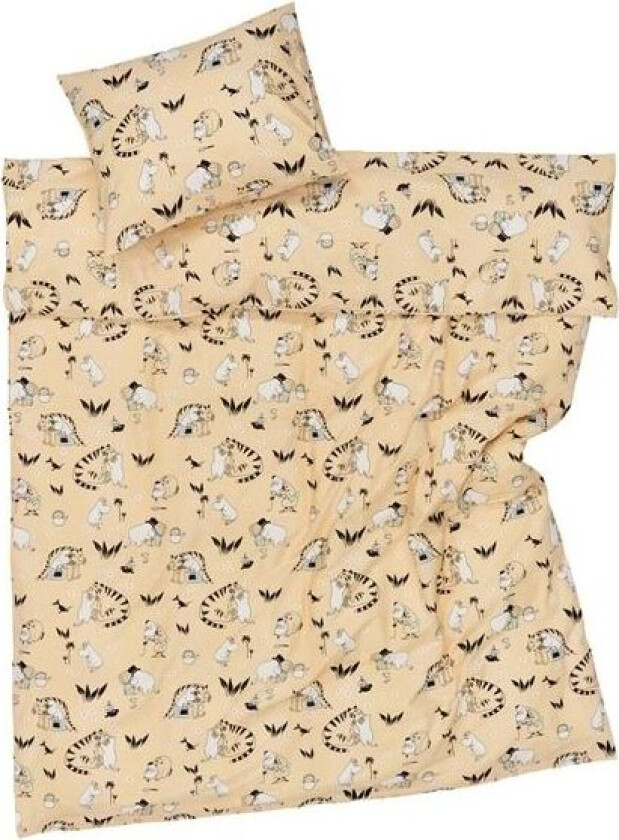 Mummitrollet sengesett 150 x 210 cm Mummifamilien beige