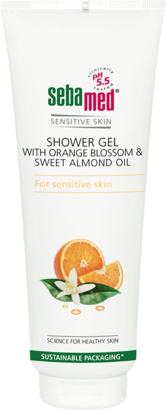 SebaMed Shower Gel Orange Blossom & Sweet Almond Oil, 250 ml