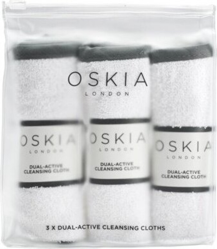 Oskia Dual-Active Cleansing Cloths, 3 st Oskia Ansiktsrengjøring