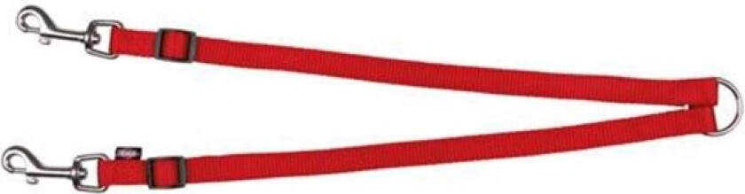 Premium dual leash coupler XS-M: 40-70 cm/15 mm red