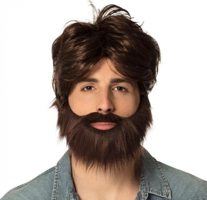 Wig with Beard and Mustache