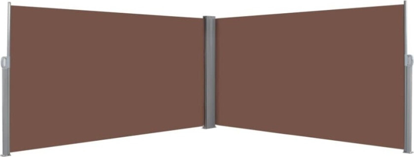 Uttrekkbar sidemarkise 160x600 cm brun