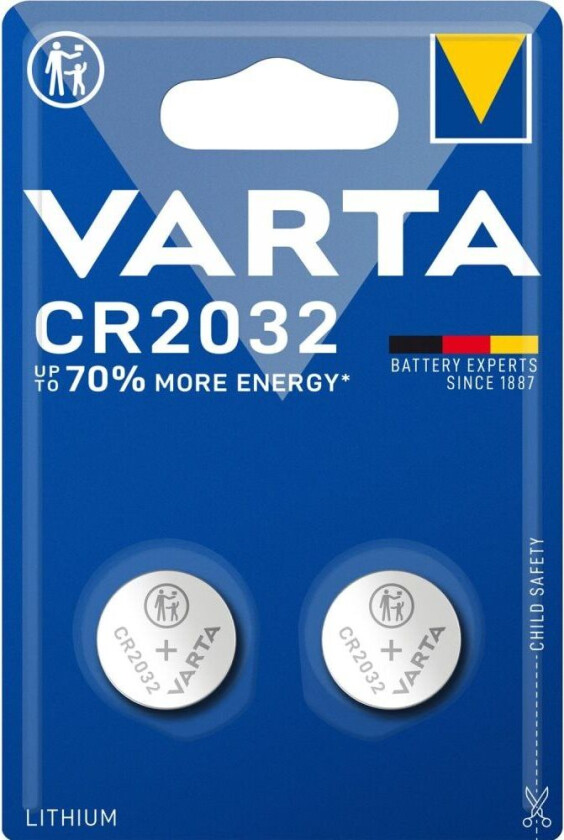 Varta litiumbatteri - CR2032 - 2-pk