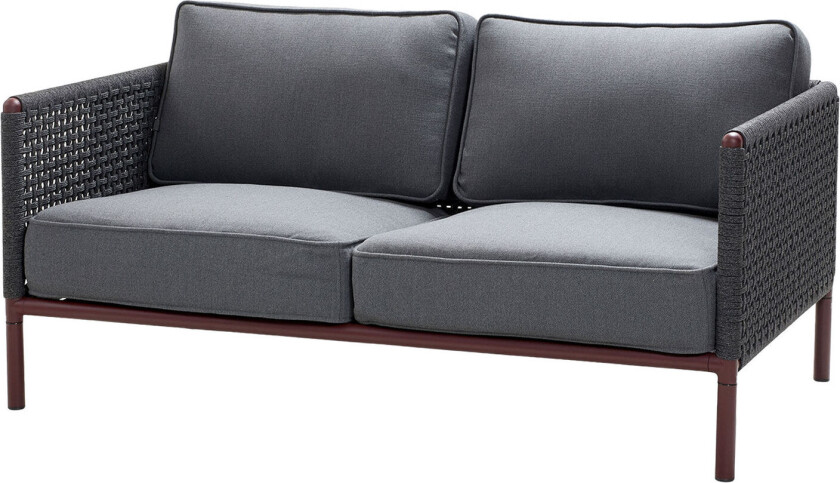Encore Soft Rope 2-seter sofa Bordeaux/Dark Grey