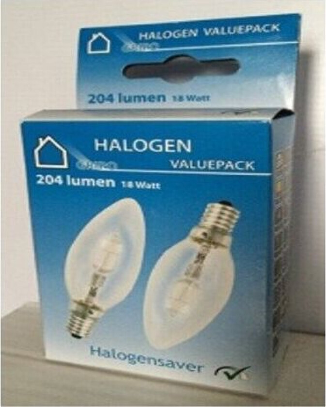 halogen sparepære E14 18W Kerte 2stk - 1654675