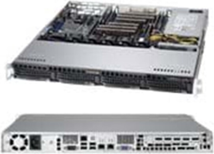SC813M FTQC-505CB - Kabinett - Server (Rack) - Svart