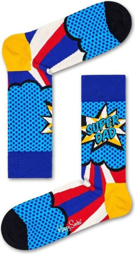 Happy Socks Super Dad Sokker - Flerfarget