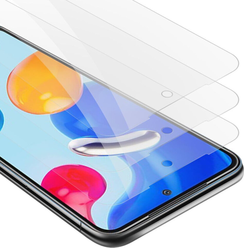 3x Skjermbeskytter Skärmskyddtil til Xiaomi RedMi NOTE 11 4G / 11S 4G Herdet Skjermglass