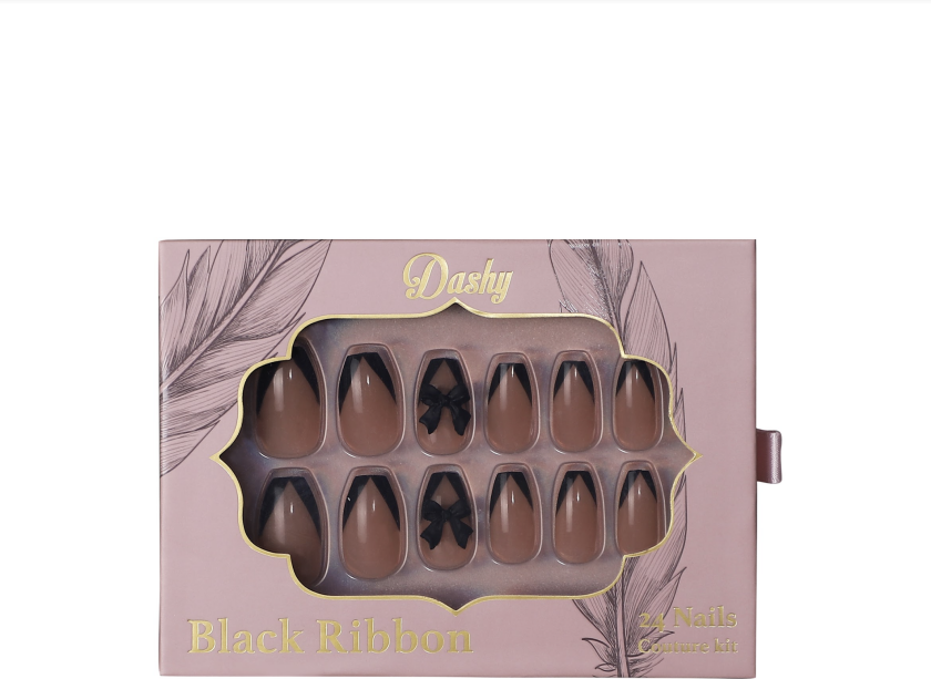 Nails Black Ribbon 24 stk.