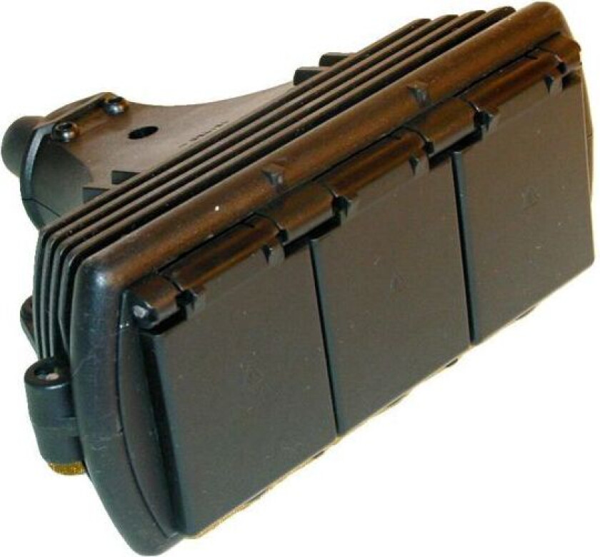 2403286 Grenuttak 3-veis, IP44 Svart