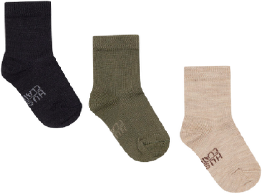 Hust & Claire Foty 3pk ull/bambus sokker - blue night