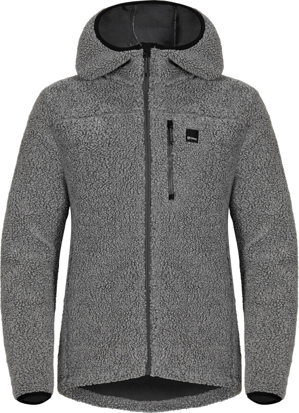 Pile Hoodie Wmn Grey Melange XL