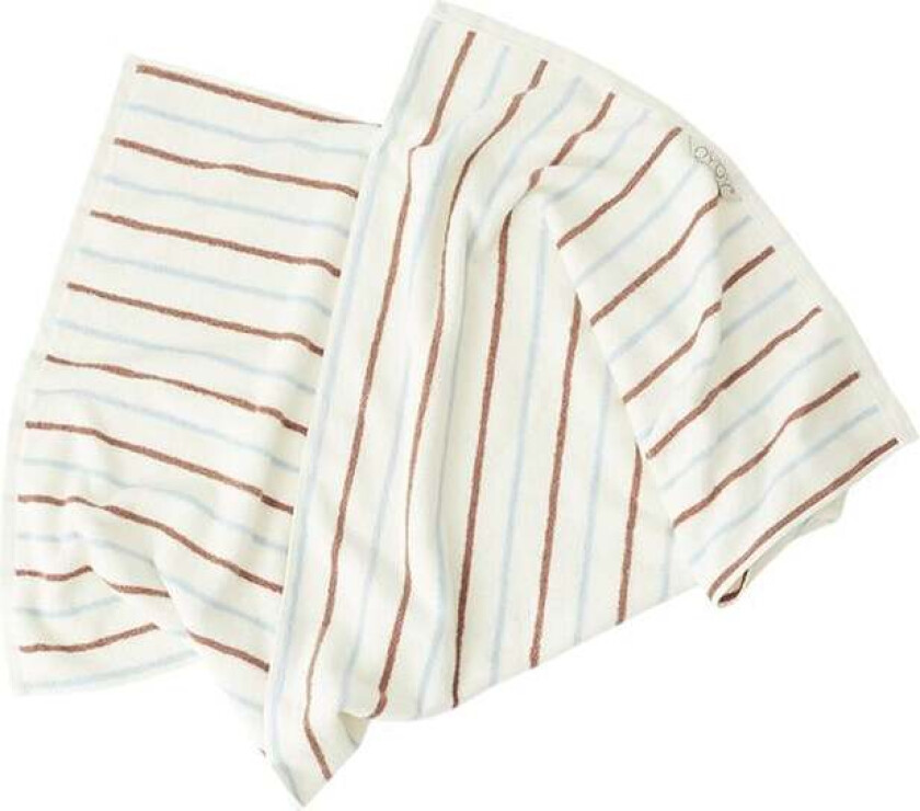 - Raita Organic Towel - 50x100 cm - Caramel / Ice Blue