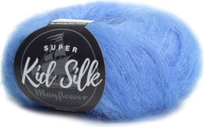 Super Kid Silk Garn Unicolor 86 Lavendel Blå