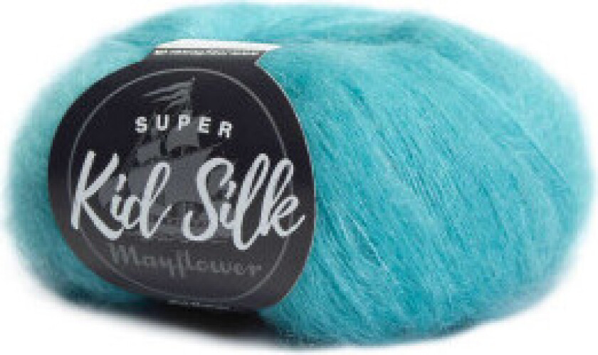 Super Kid Silk Garn Unicolor 87 Mellom-aqua