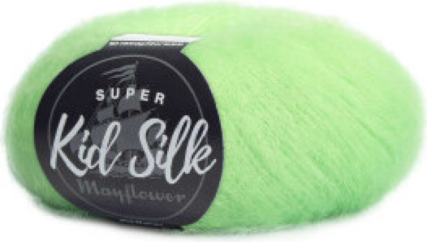 Super Kid Silk Garn Unicolor 94 Paradisgrønn