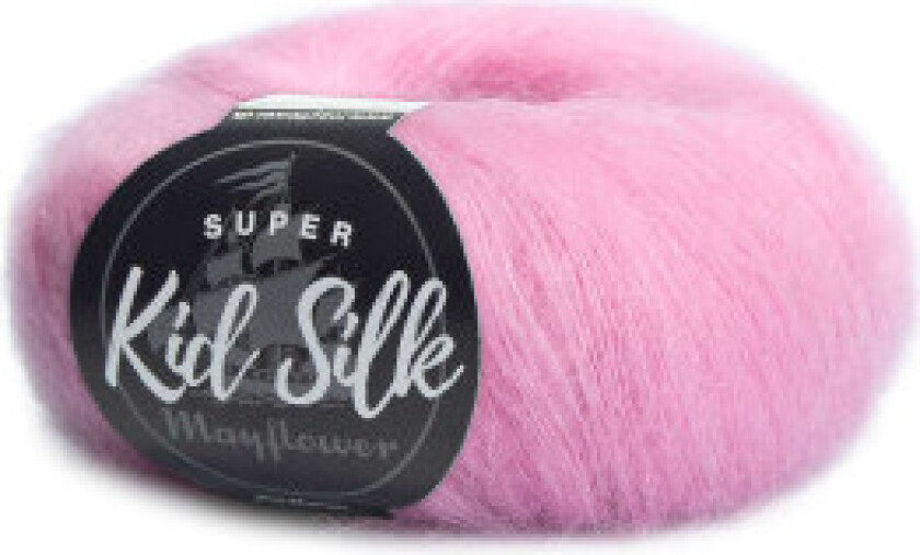 Super Kid Silk Garn Unicolor 96 Kirsebærblomst