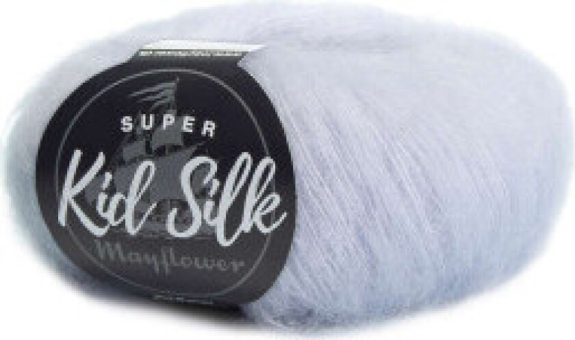 Super Kid Silk Garn Unicolor 97 Arktisk Is