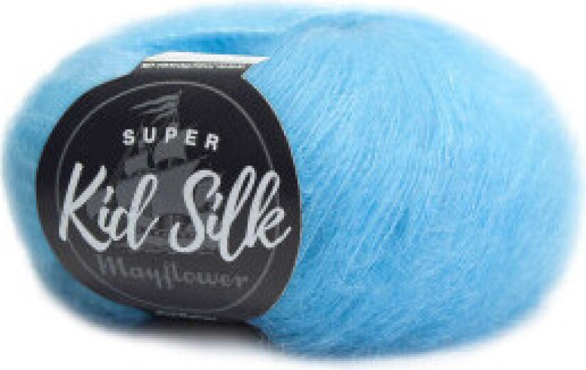 Super Kid Silk Garn Unicolor 99 Porselensblå