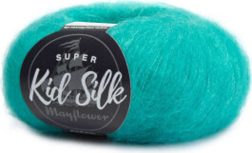 Super Kid Silk Garn Unicolor 110 Østersjøen