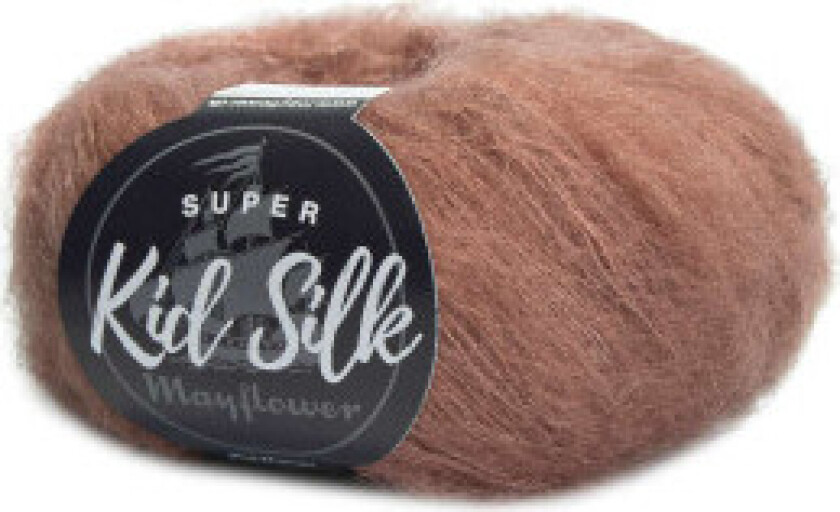 Super Kid Silk Garn Unicolor 117 Teddy Brun